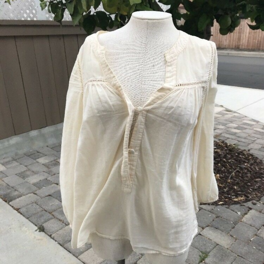 Lux Long Sleeve See Thru Light Weight Blouse Top